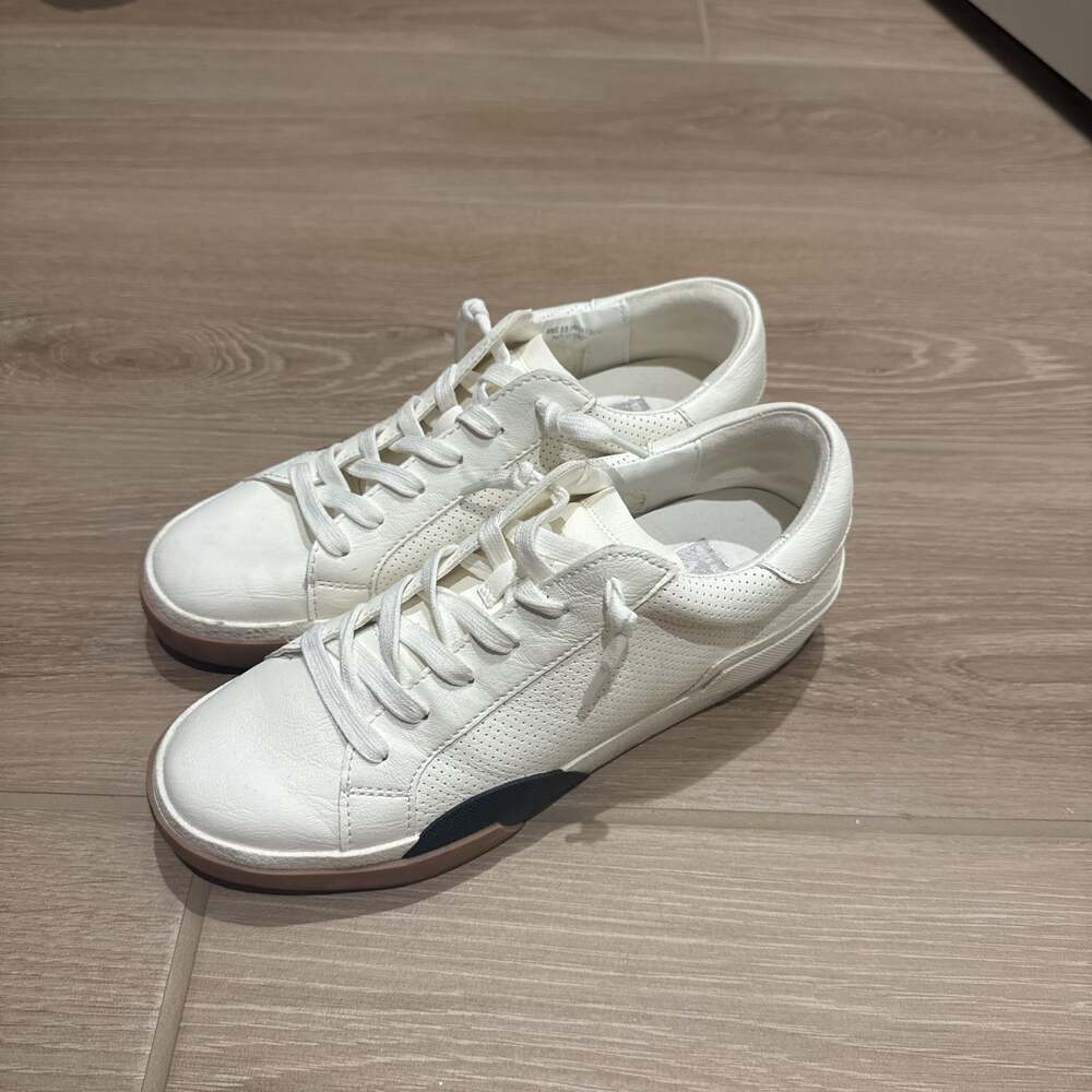Dolce Vita Zina Court Perforated Leather Sneakers in White